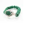 Fine Quality Green Emerald 925 Sterling Silver Bracelet with Clasp Beautiful Bracelet found nowhere else. The length of Bracelet is 8 Inches and Size 16-17mm approx.